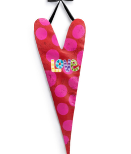 available at m. lynne designs Love Heart Polka Dot Door Hanger
