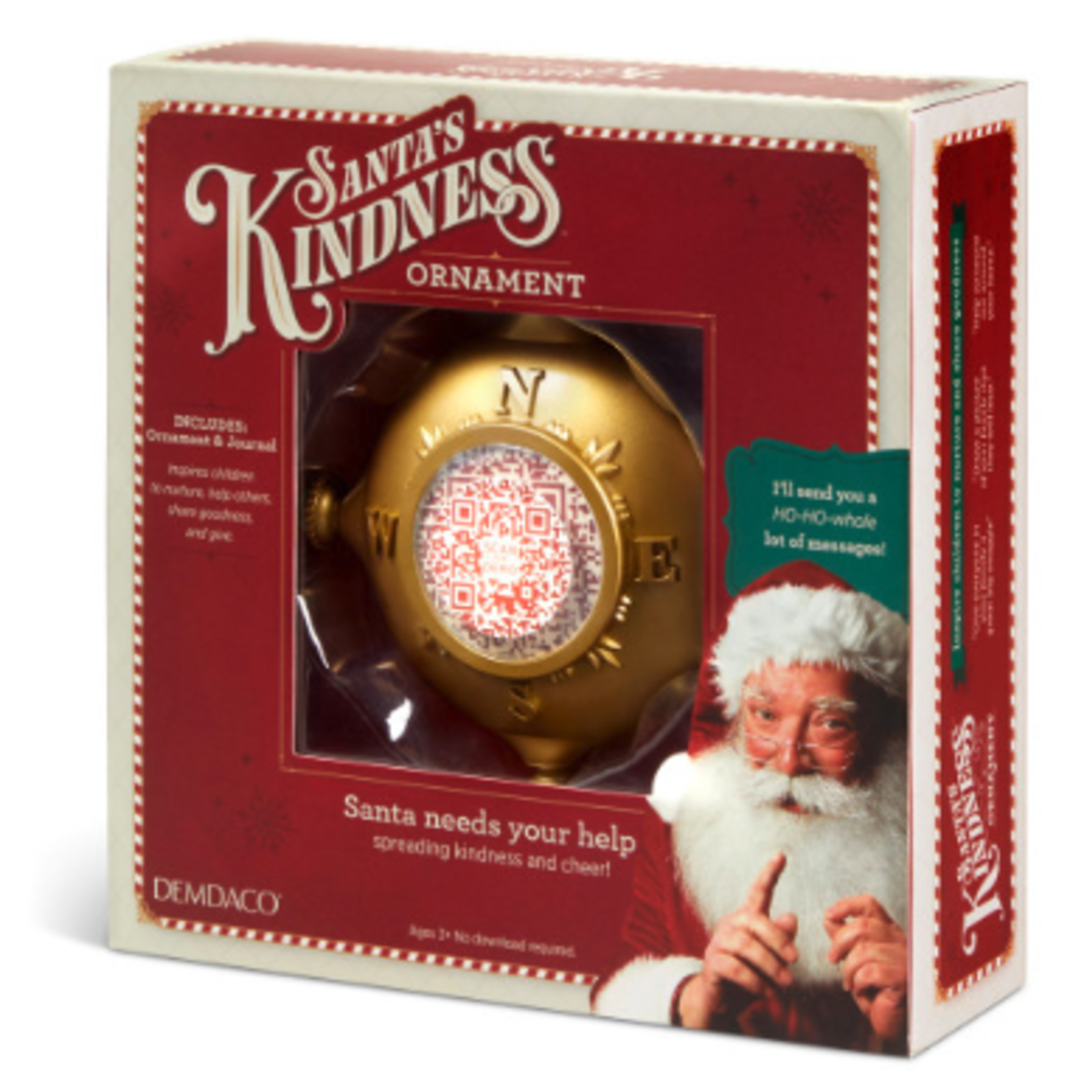 m. lynne designs santa's kindness ornament & journal