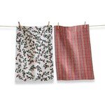 m. lynne designs farmhouse birds & sprigs tea towel set