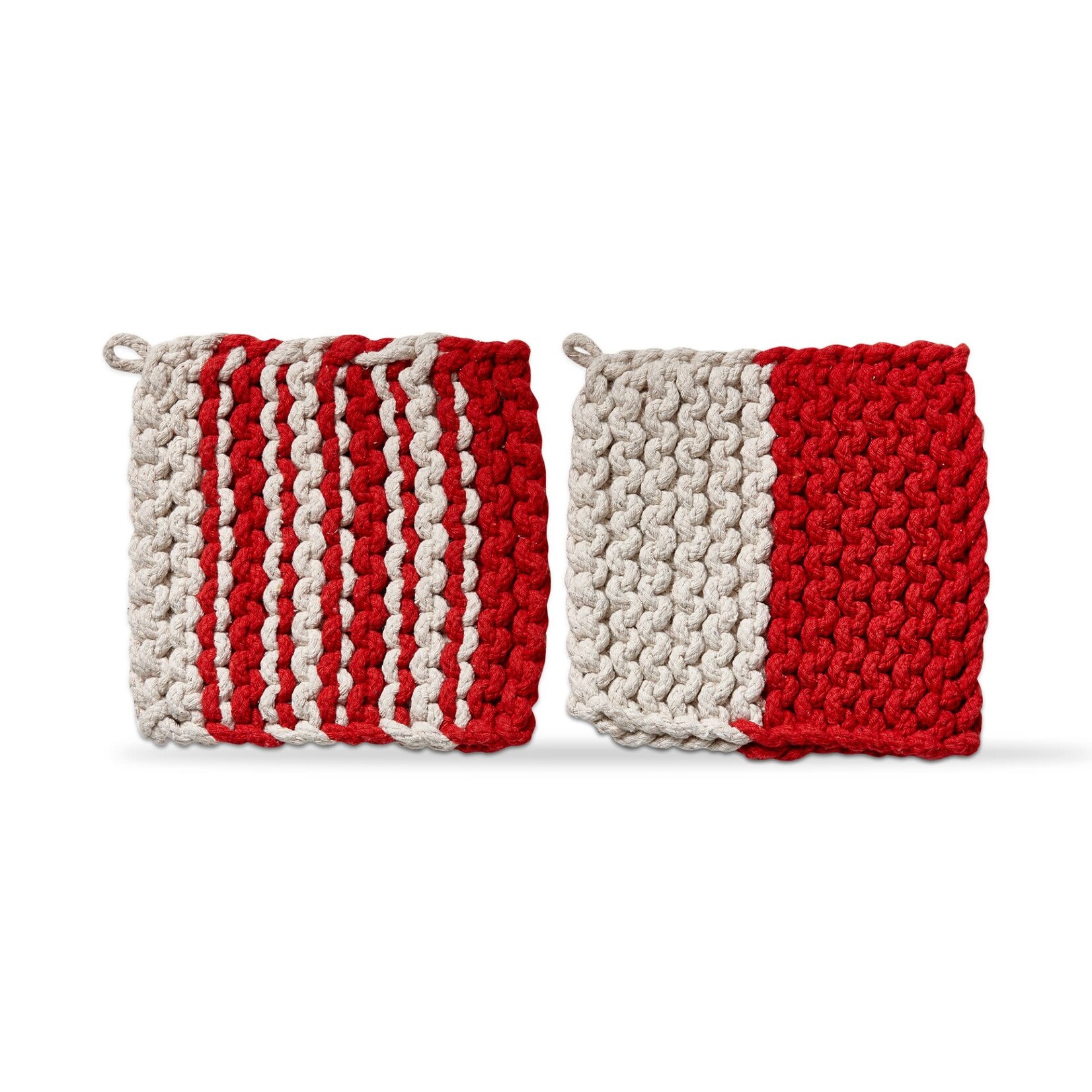 m. lynne designs red & white pot holder