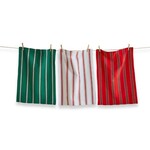 m. lynne designs farmhouse dobby stripe tea towel, set of three