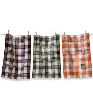 available at m. lynne designs Autumn Plaid Set of Three Tea Towels
