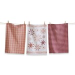 m. lynne designs adobe sugar snowflake tea towel set of three