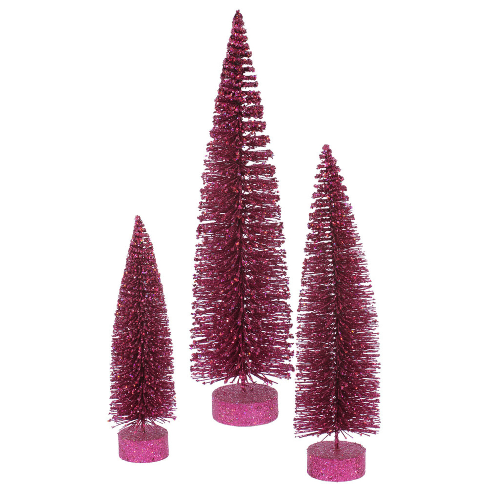 m. lynne designs mauve glitter bottlebrush tree