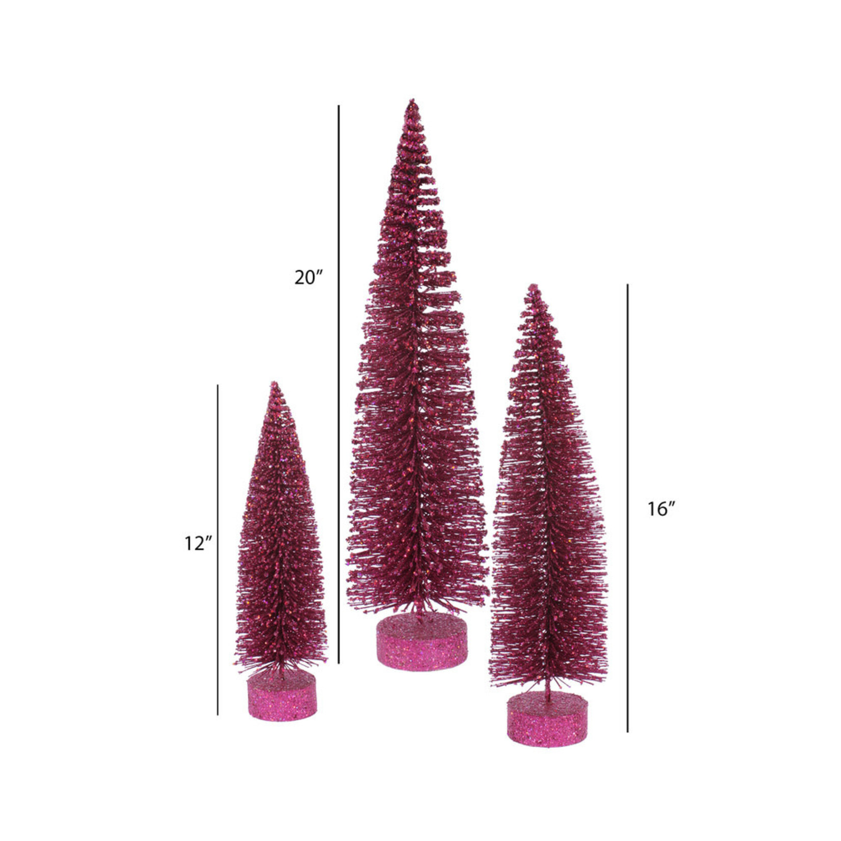 m. lynne designs mauve glitter bottlebrush tree
