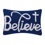 m. lynne designs christmas believe with cross hook pillow