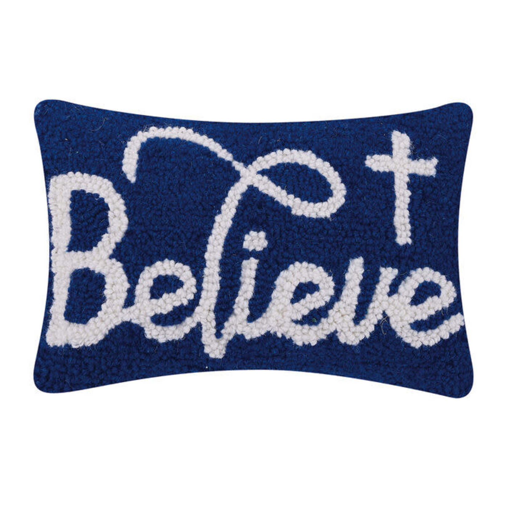 m. lynne designs christmas believe with cross hook pillow