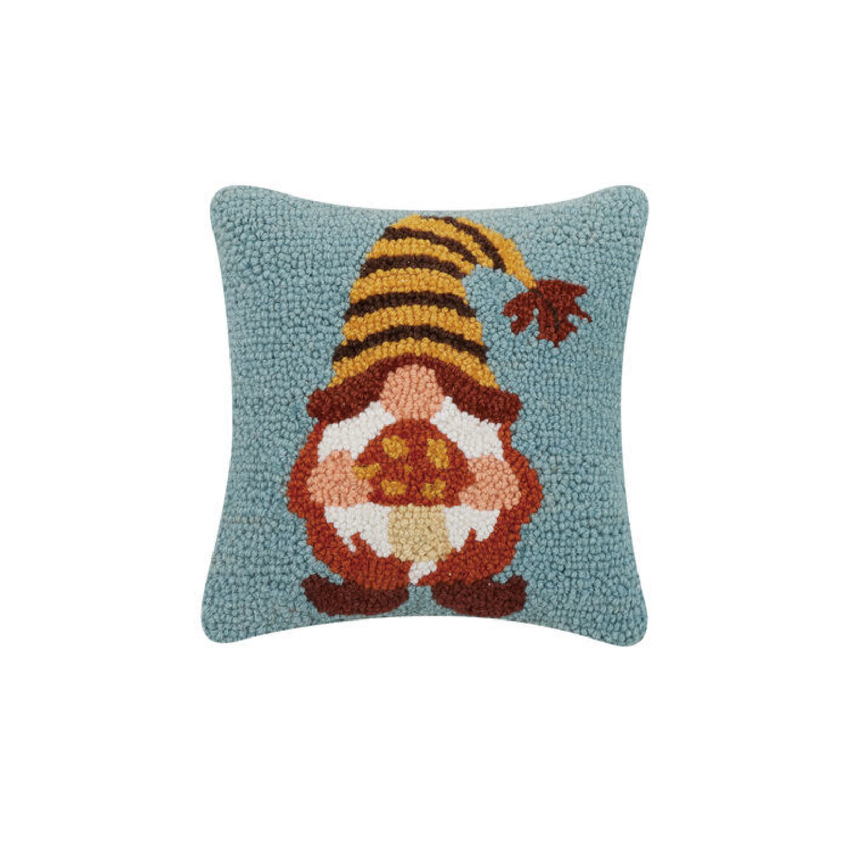 m. lynne designs gnome mushroom with hat hook pillow