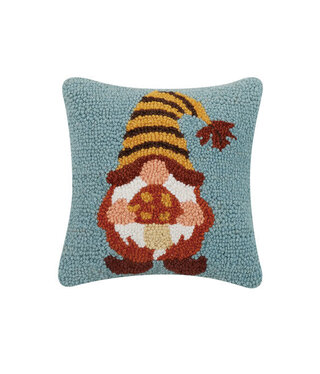available at m. lynne designs Gnome Mushroom with Hat Hook Pillow