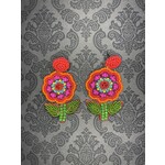 m. lynne designs beaded bright flower earring