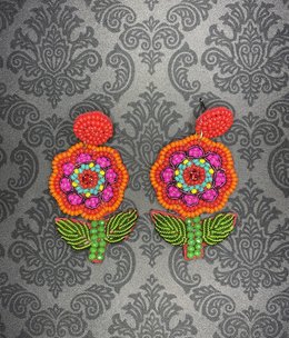 available at m. lynne designs Beaded Bright Flower Earring