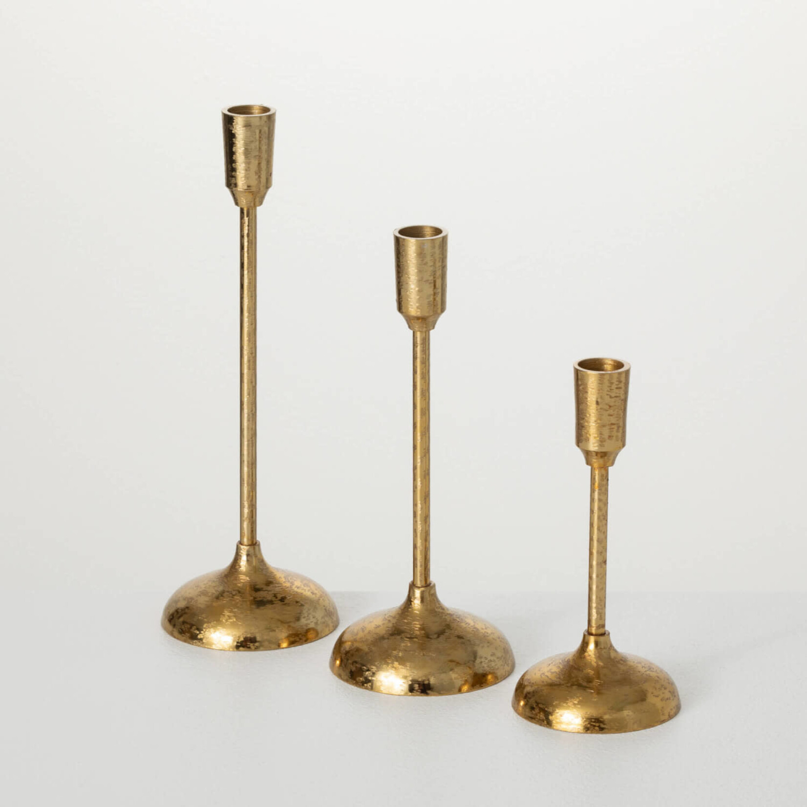 m. lynne designs gold candleholder