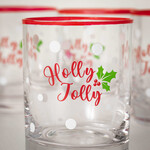 m. lynne designs holly jolly highball glass