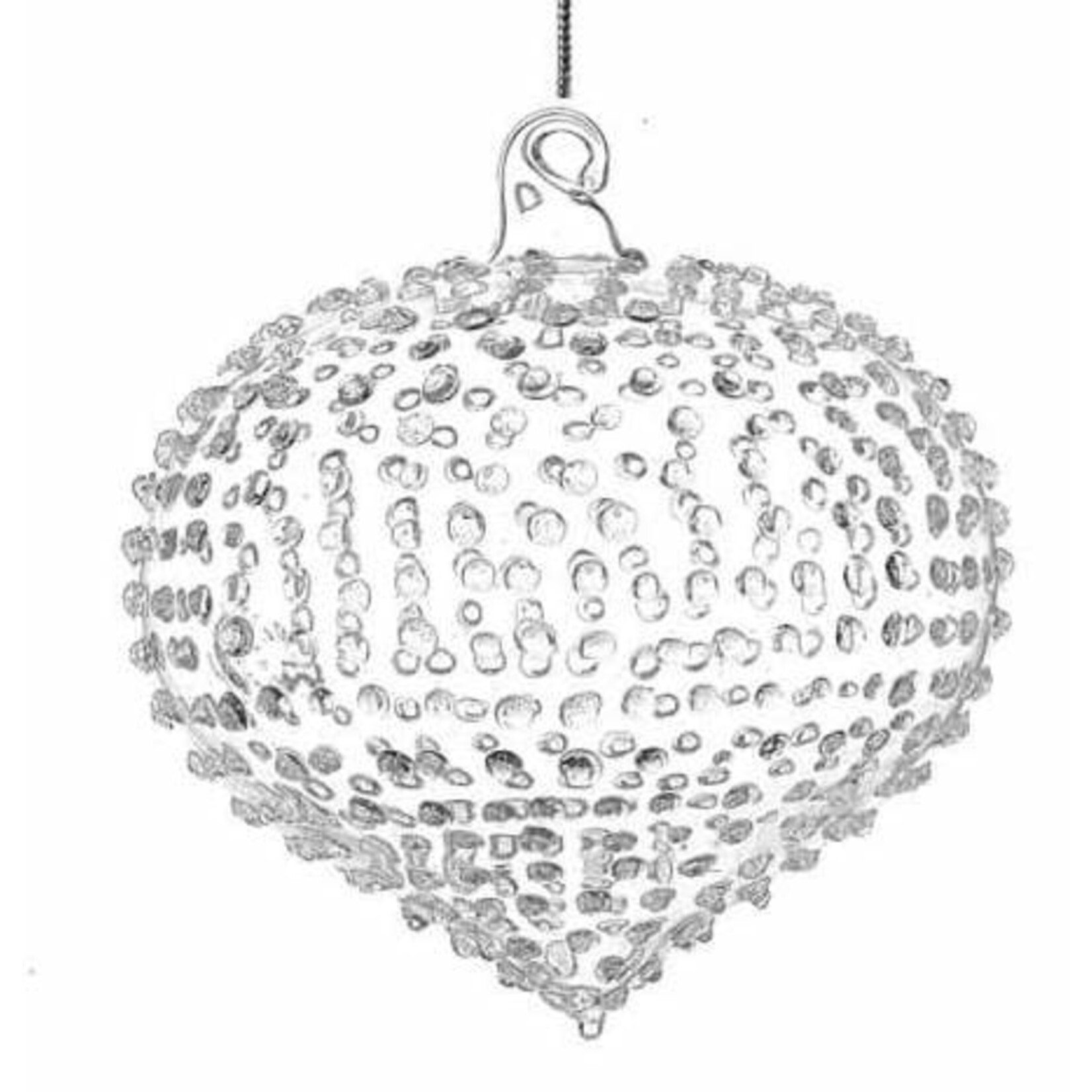 m. lynne designs hobnail glass ornament