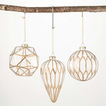 m. lynne designs gold and clear ornament