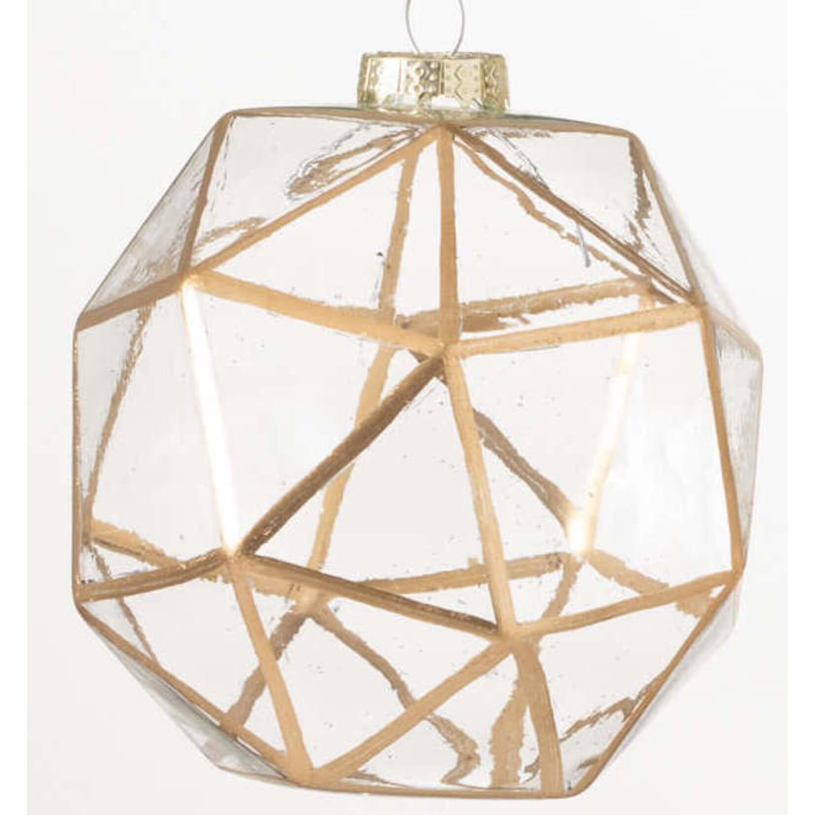 m. lynne designs gold and clear ornament
