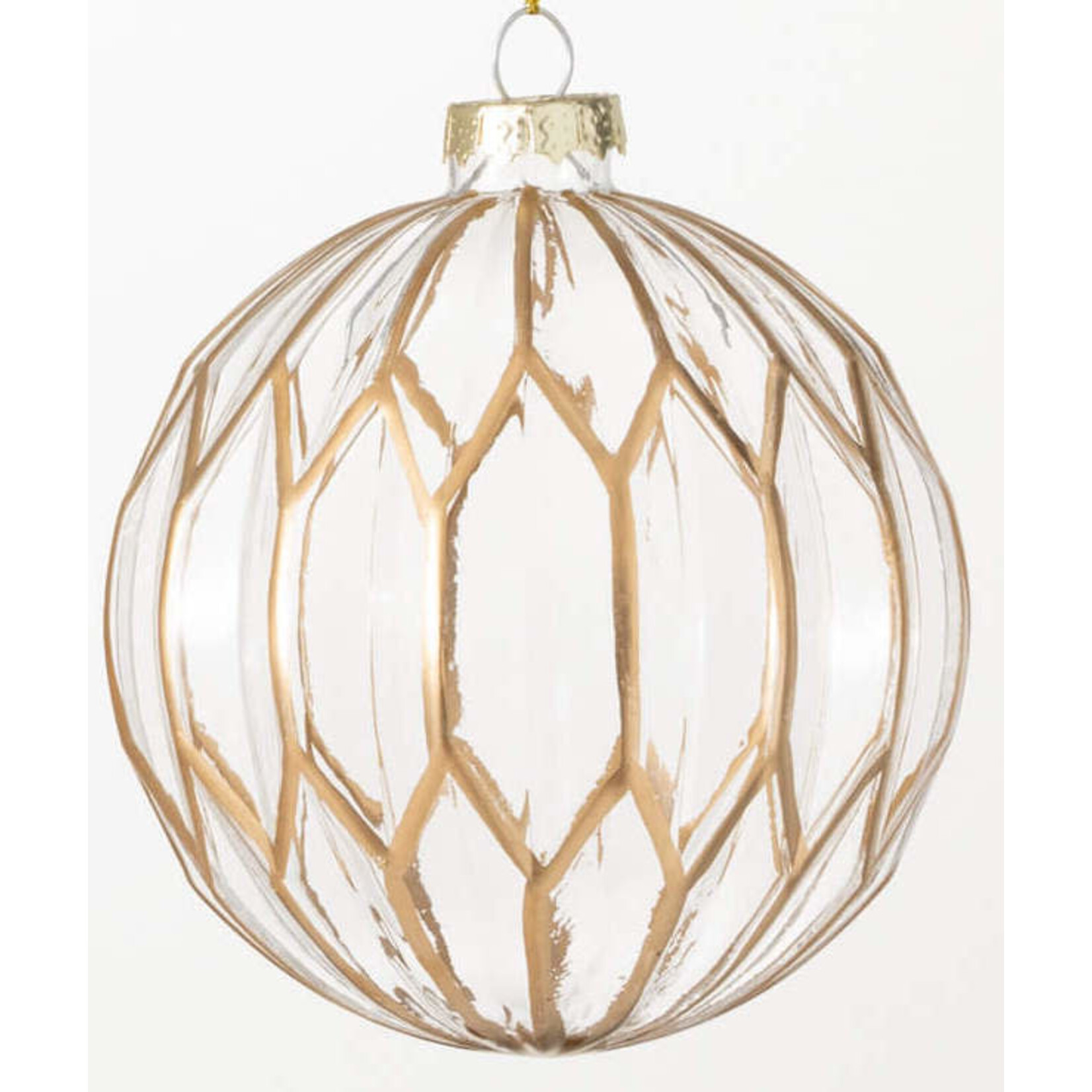 m. lynne designs gold and clear ornament