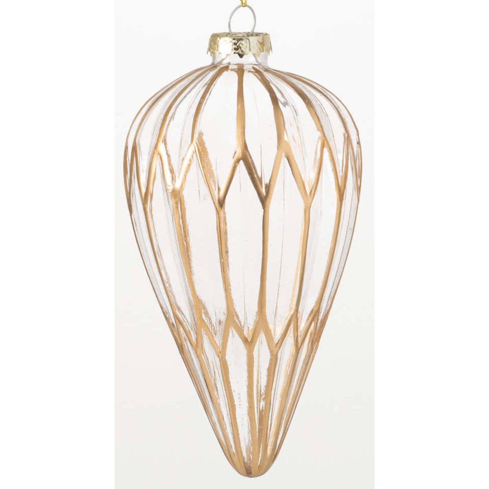 m. lynne designs gold and clear ornament