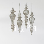 m. lynne designs silver drop ornament