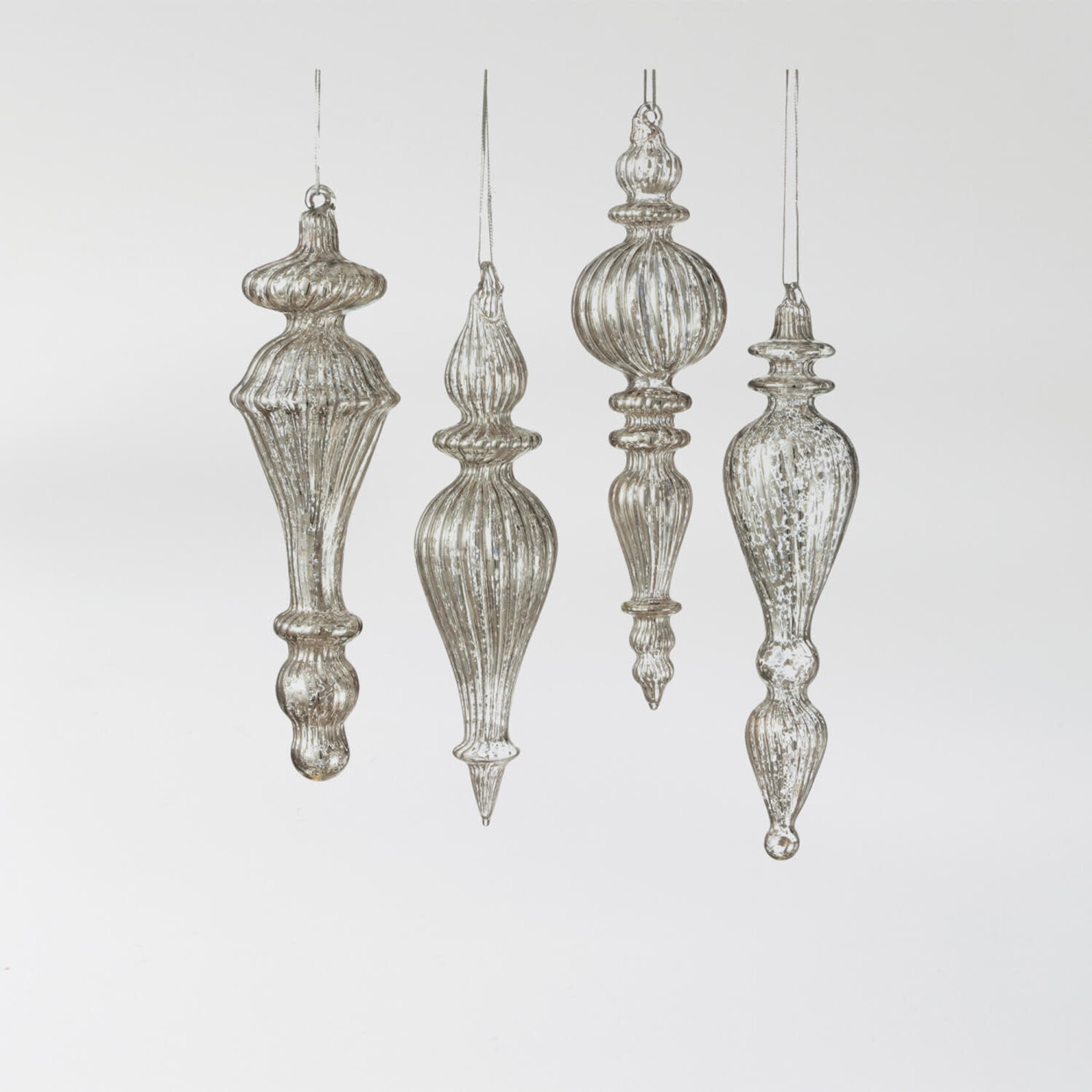 m. lynne designs silver drop ornament