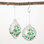 m. lynne designs glass ornament with tree