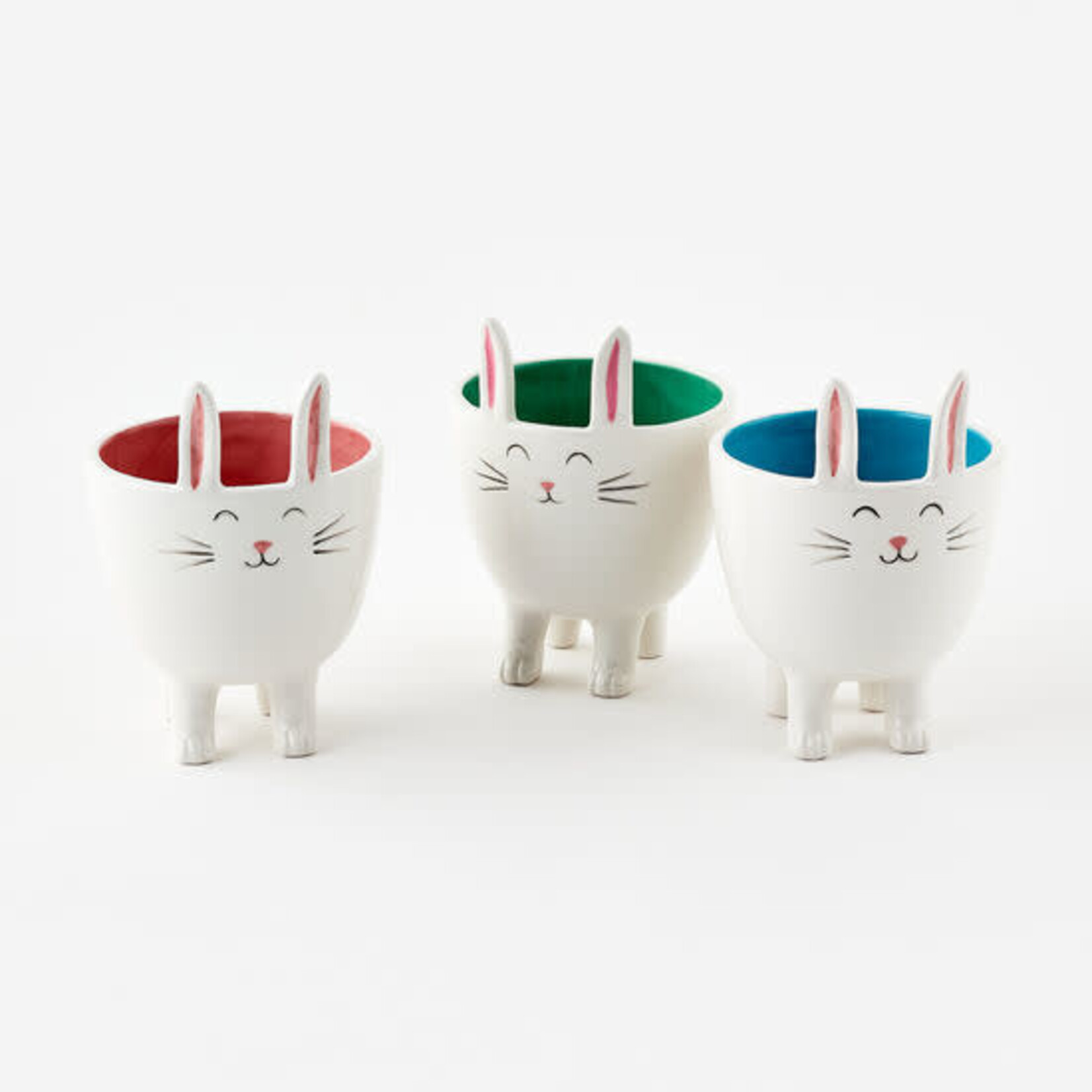 m. lynne designs colorful ceramic bunny bowl