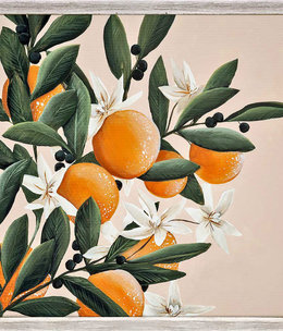 available at m. lynne designs Orange Blossom Framed Canvas