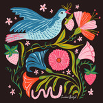 m. lynne designs folk floral 10x10 canvas