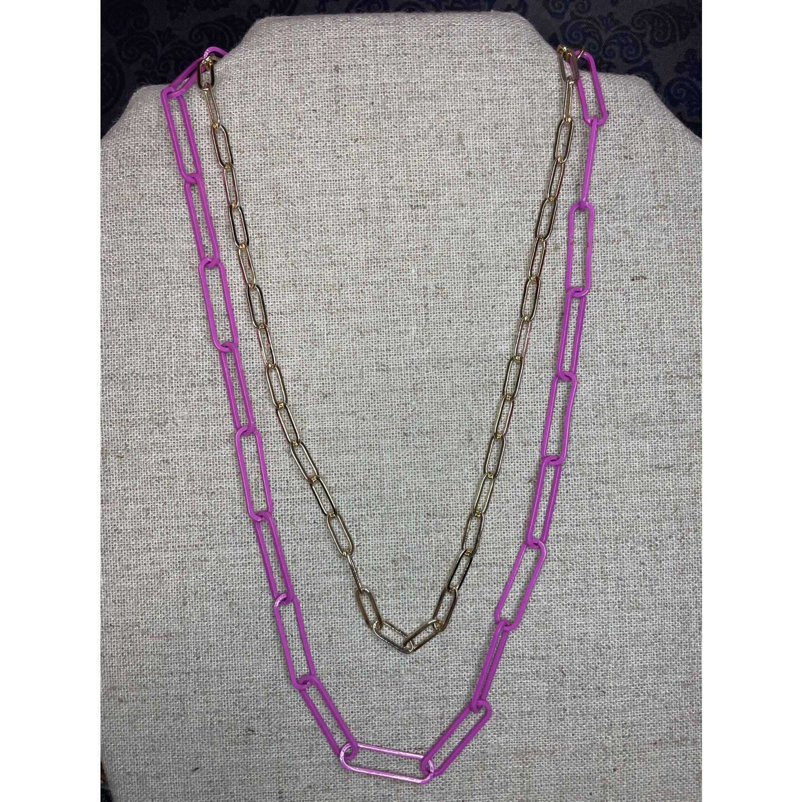 m. lynne designs paperclip link necklace