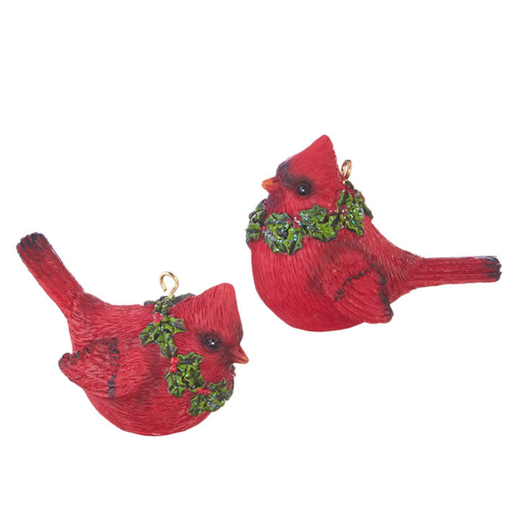 m. lynne designs cardinal and wreath ornament