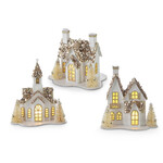 m. lynne designs paper house ornament with glitter
