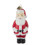 m. lynne designs glass santa ornament