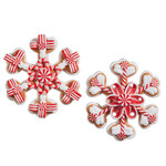 m. lynne designs peppermint snowflake ornament