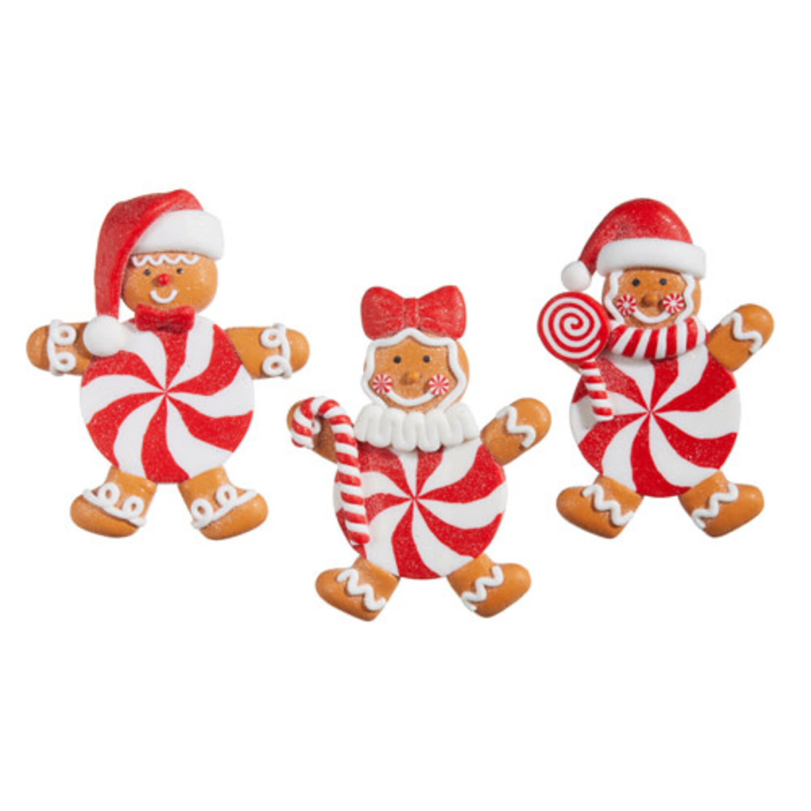 m. lynne designs peppermint gingerbread man ornament