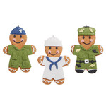 m. lynne designs military gingerbread man ornament