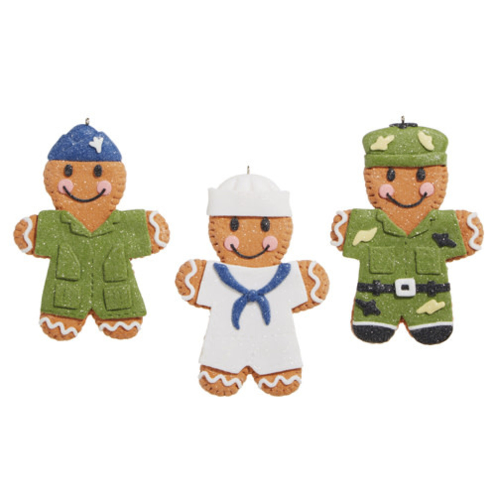 m. lynne designs military gingerbread man ornament