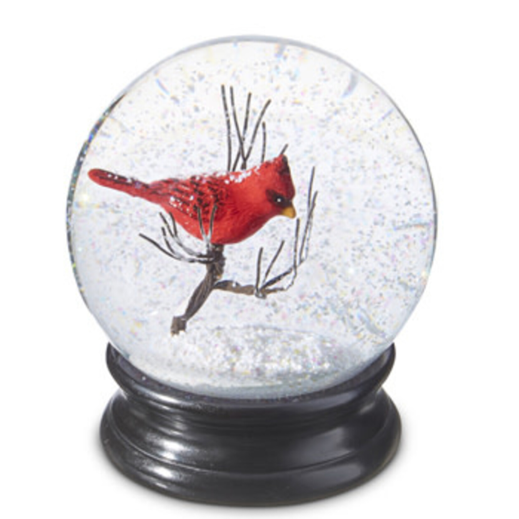 m. lynne designs cardinal snow globe