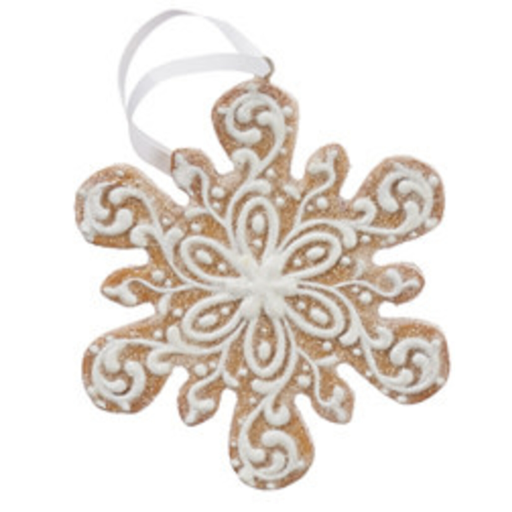 m. lynne designs white icing gingerbread ornament