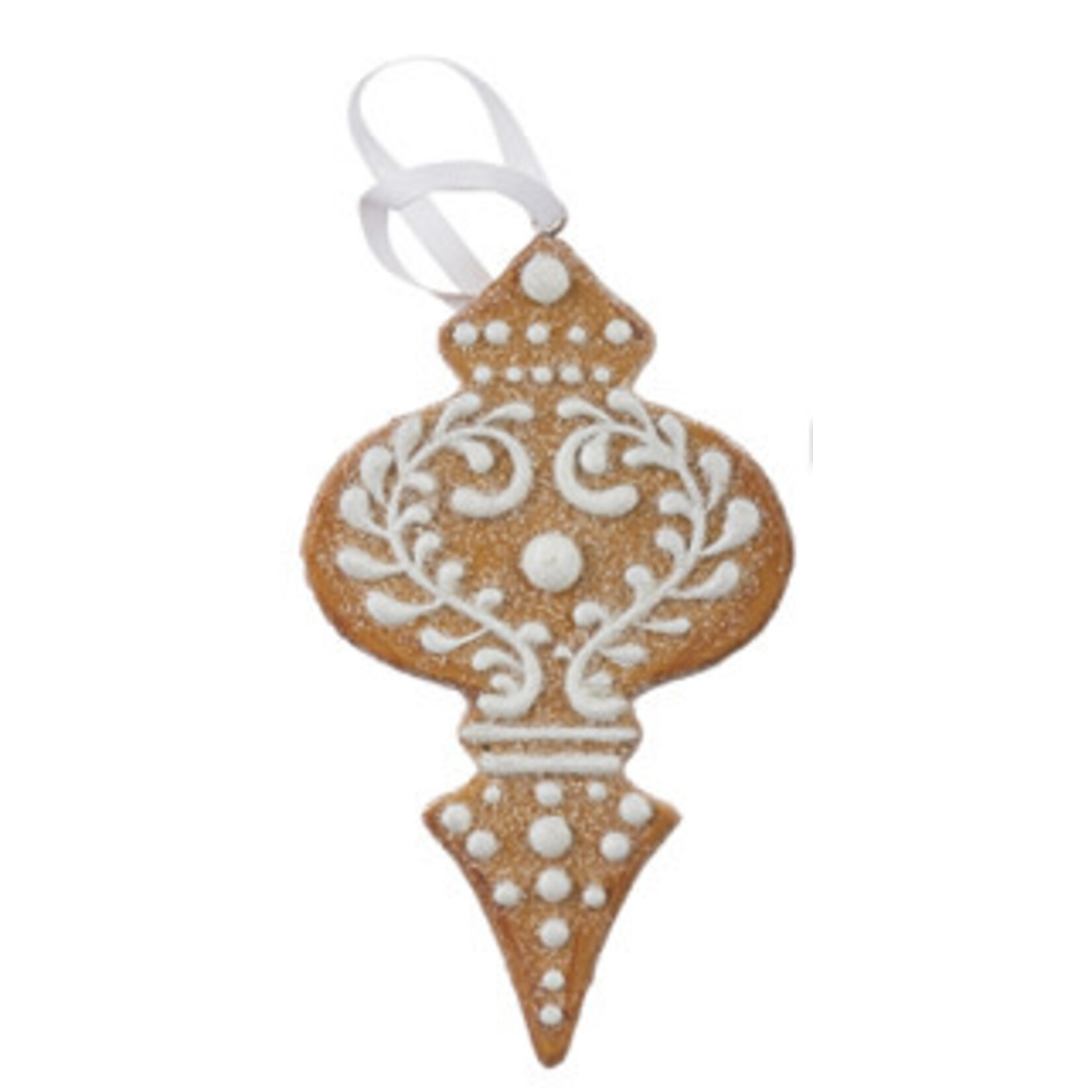 m. lynne designs white icing gingerbread ornament