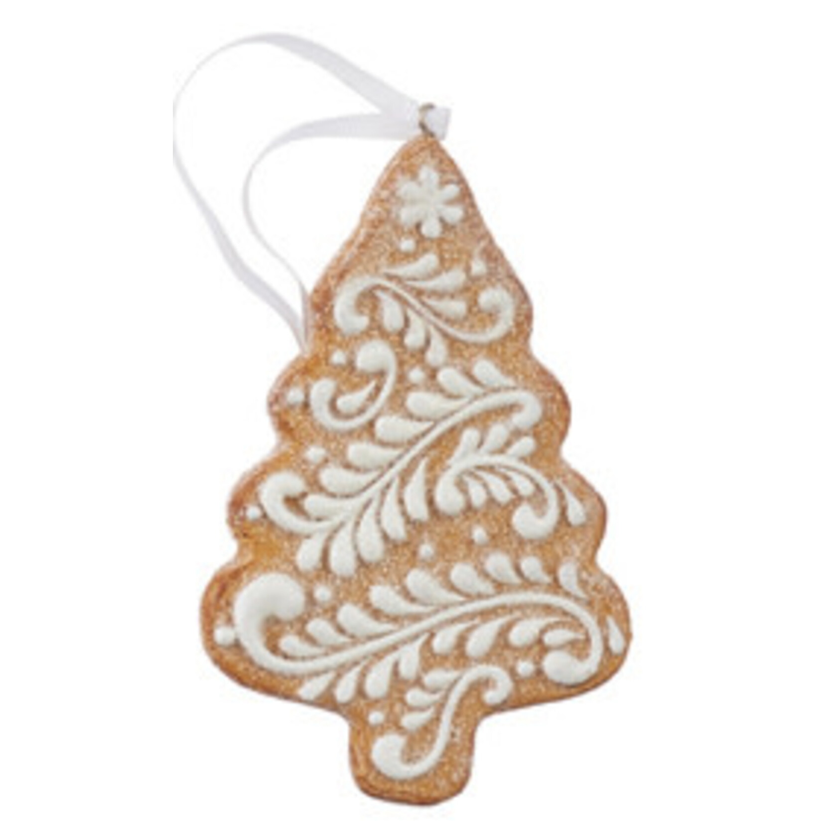 m. lynne designs white icing gingerbread ornament