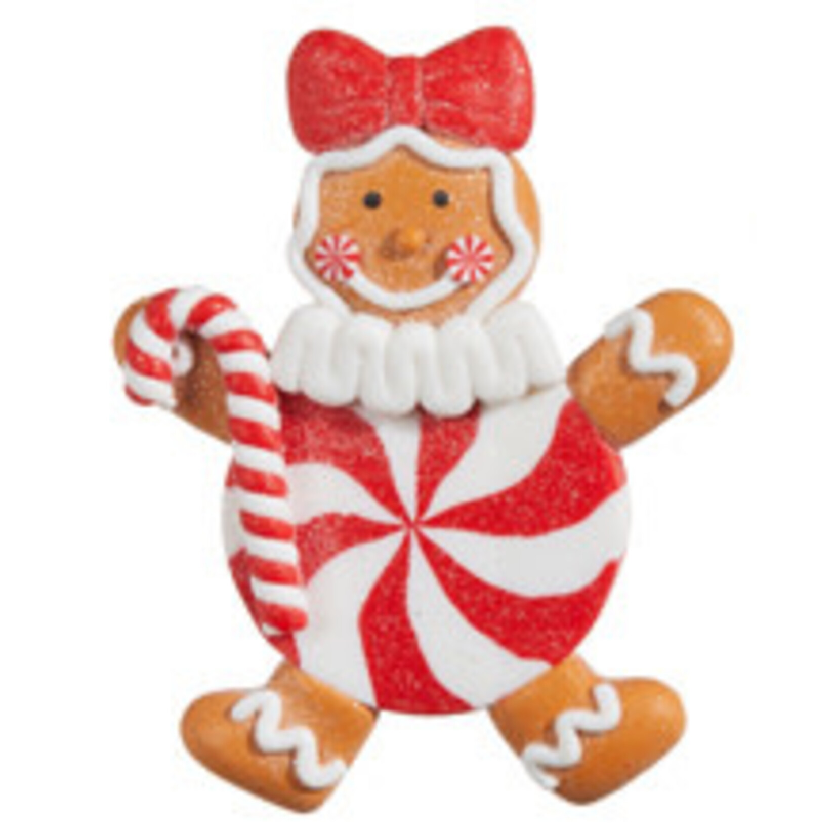 m. lynne designs peppermint gingerbread man ornament