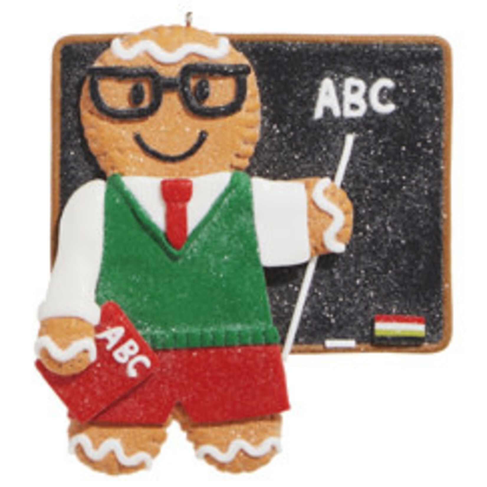 m. lynne designs gingerbread teacher ornament