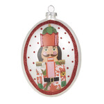 m. lynne designs poinsettia oval nutcracker ornament