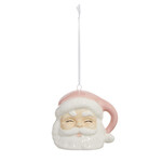 m. lynne designs pink winking santa ornament