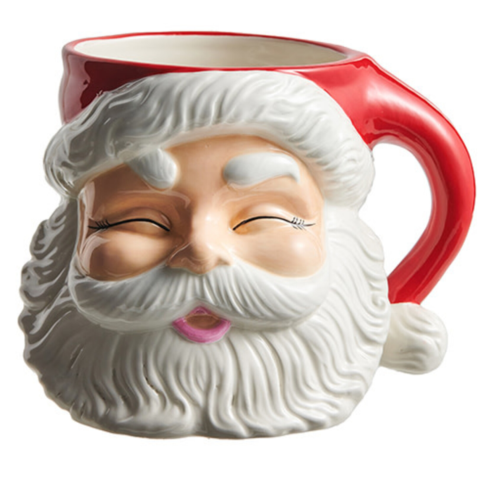m. lynne designs red winking santa container
