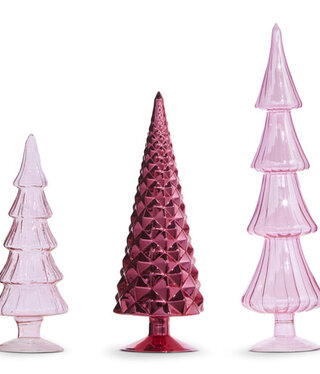 available at m. lynne designs Pink Glass Trees