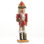 m. lynne designs cardinal and greenery nutcracker