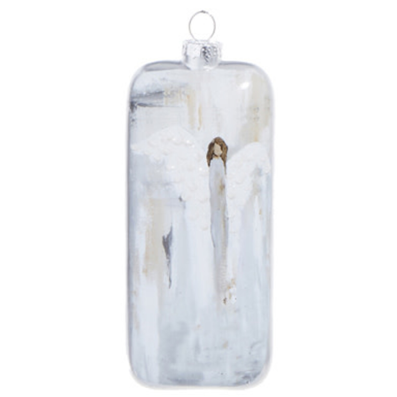 m. lynne designs glass angel ornament
