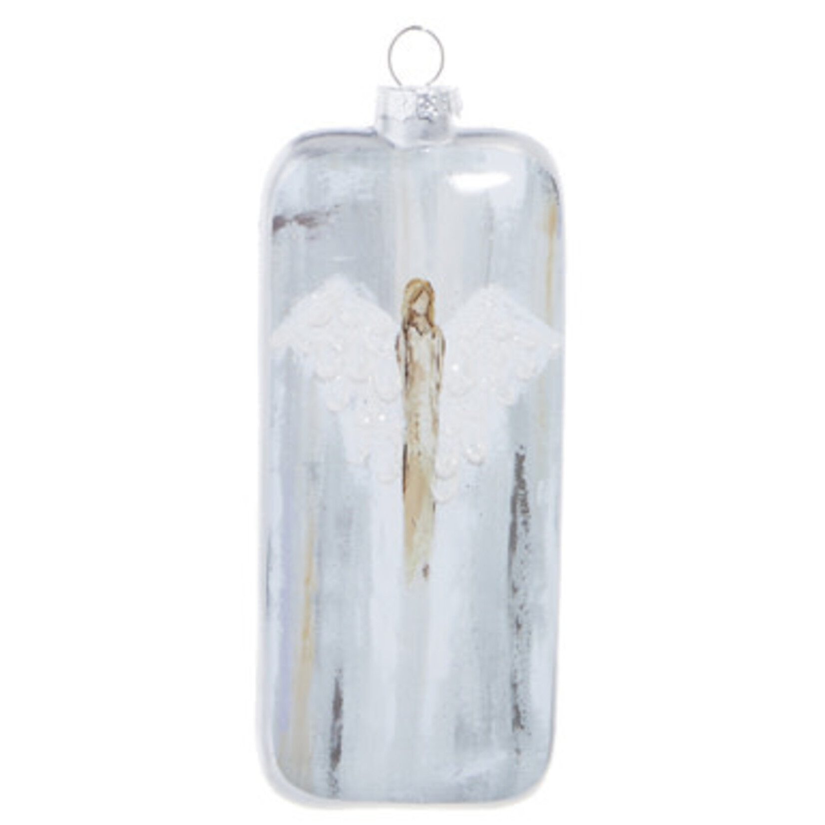m. lynne designs glass angel ornament