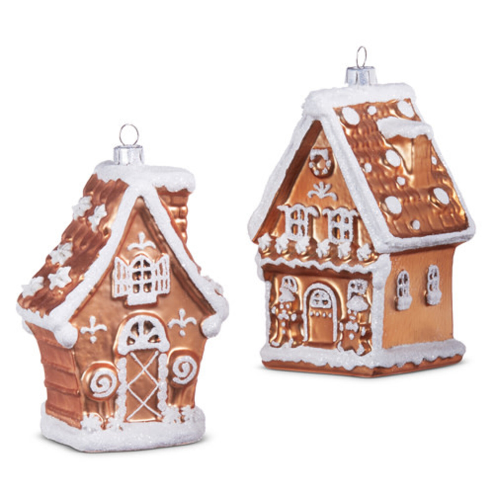 m. lynne designs glass gingerbread house ornament